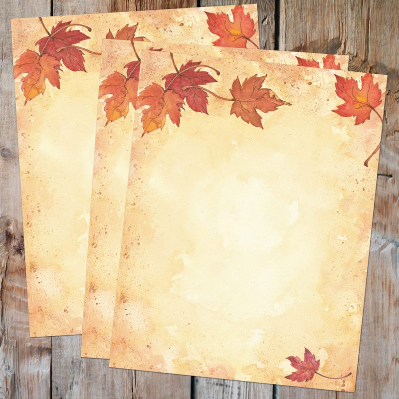 Great Papers! Fall Leaves Letterhead, 25 count, 11""x8.5"" (2015055) - Image 2
